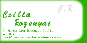 csilla rozsnyai business card